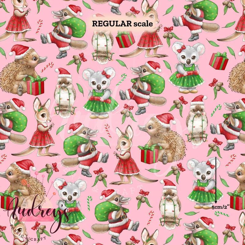 Aussie Xmas Animals, Pink | PRE-ORDER | Choose Your Own Base