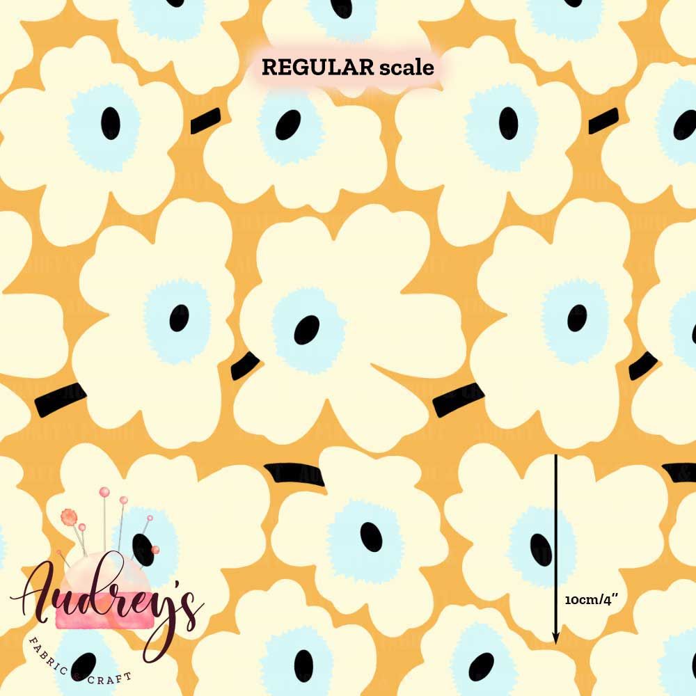 Retro Floral, Mustard | PRE-ORDER | Choose Your Own Base