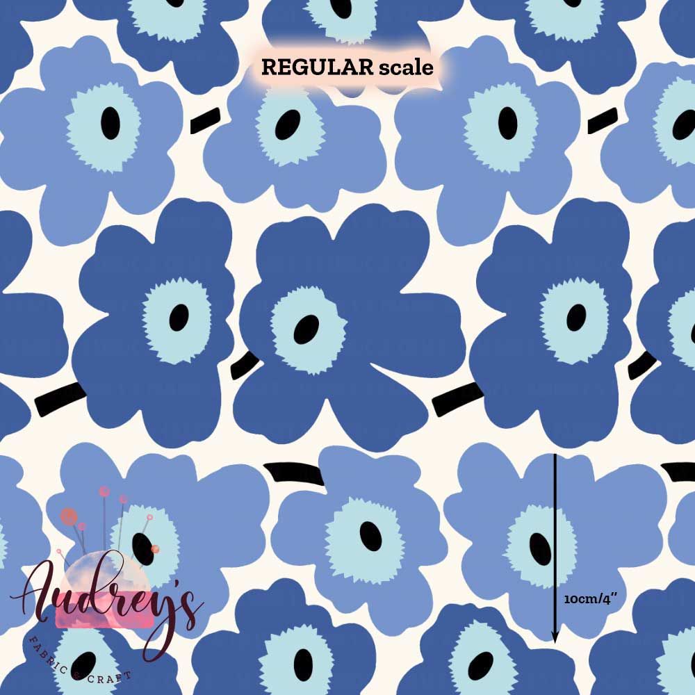 Retro Floral, Blues | PRE-ORDER | Choose Your Own Base