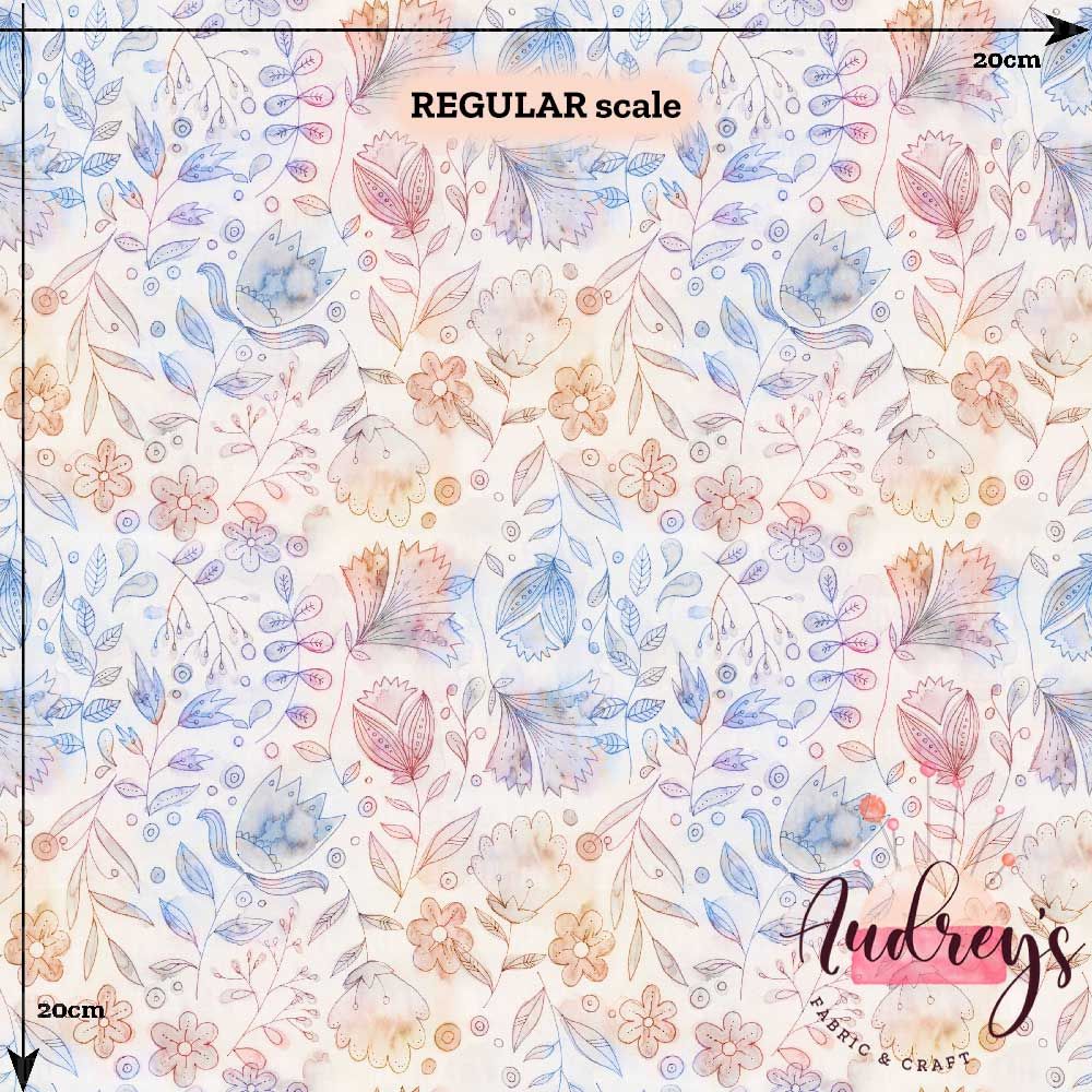 Watercolour Foliage, Blues | PRE-ORDER | Choose Your Own Base