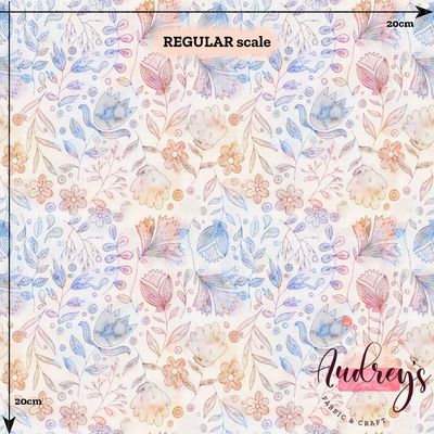 Watercolour Foliage, Blues | PRE-ORDER | Choose Your Own Base