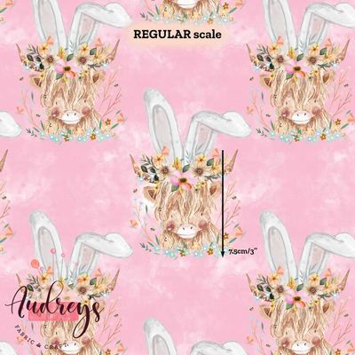 Floral Cows Easter, Pink | PRE-ORDER | Choose Your Own Base