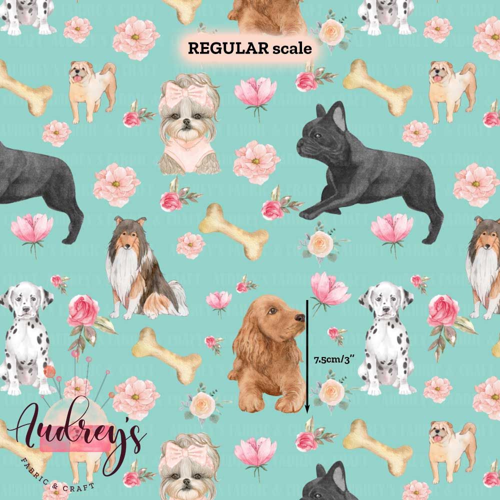 Pups on Turquoise | PRE-ORDER | Choose Your Own Base