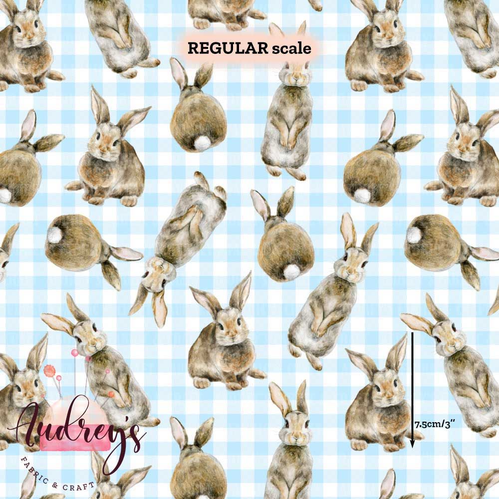 Rabbits, Blue Gingham | PRE-ORDER | Choose Your Own Base