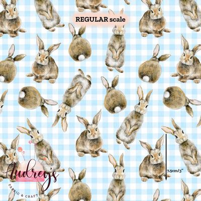Rabbits, Blue Gingham | PRE-ORDER | Choose Your Own Base