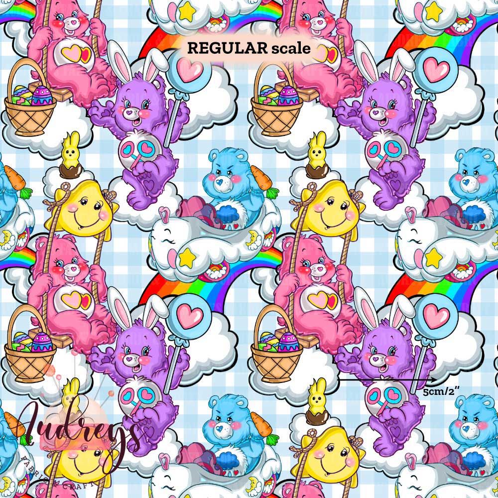 Carebears Easter, Gingham | PRE-ORDER | Choose Your Own Base
