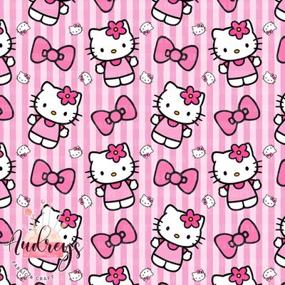 Hello Kitty Pink Stripes | PRE-ORDER | Choose Your Own Base