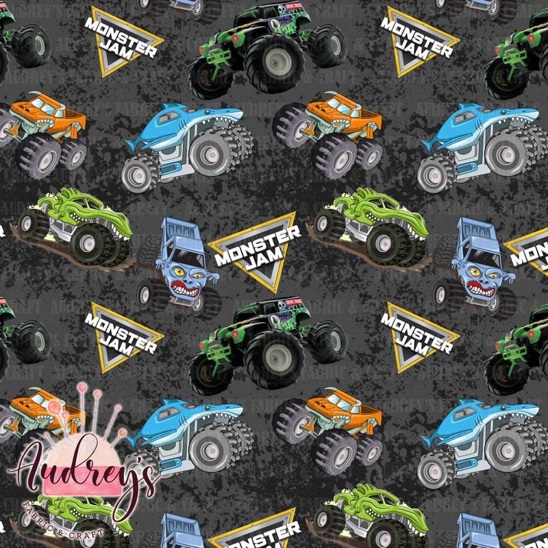 Monster Jam Rug Monster Jam | PRE-ORDER Digitally Printed Fabric | 27 Fabric Bases