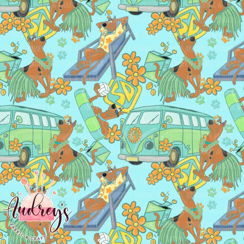 Scooby Doo | PRE-ORDER Digitally Printed Fabric | 27 Fabric Bases