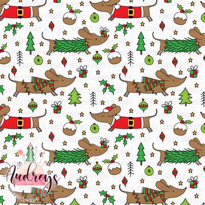 Xmas Dachshunds Doodles | PRE-ORDER | Choose Your Own Base