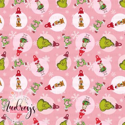 Grinch Circles, Pink | PRE-ORDER | Choose Your Own Base