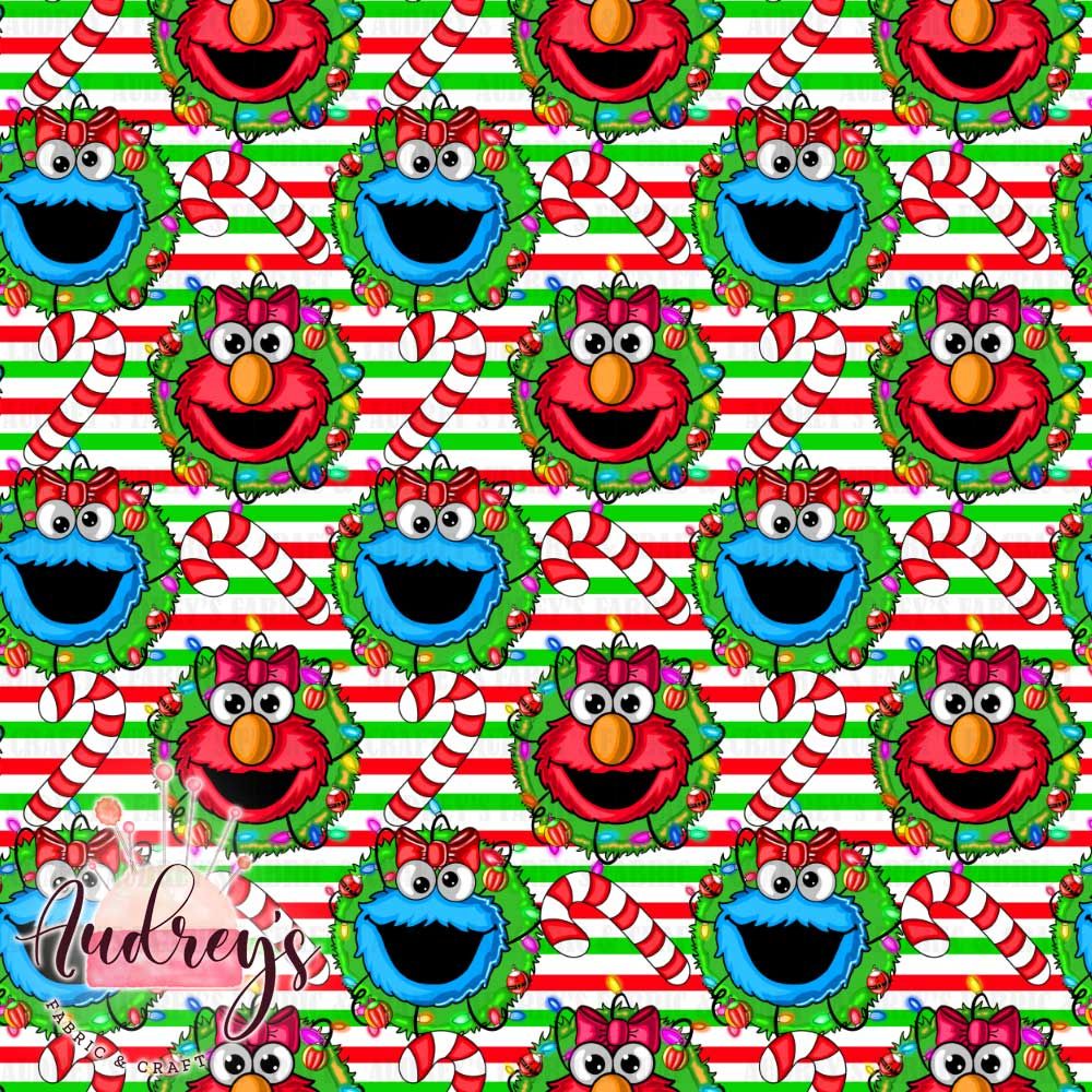 Xmas Sesame St, Wreathes | PRE-ORDER | Choose Your Own Base