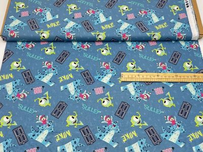 Monster Inc Toss | Licensed Quilting Cotton | 112cm wide