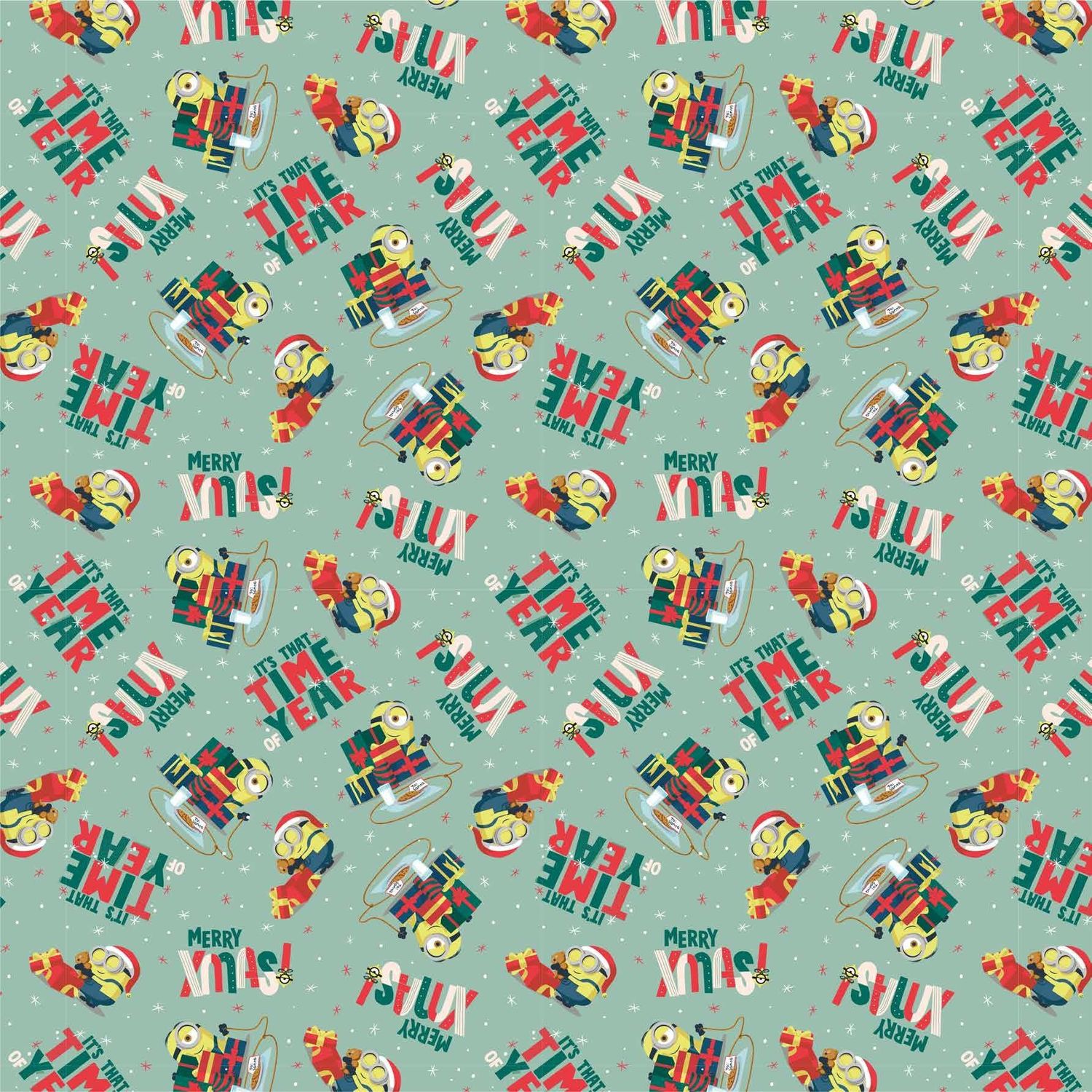 Minions Christmas | Licensed Quilting Cotton | 112cm Wide