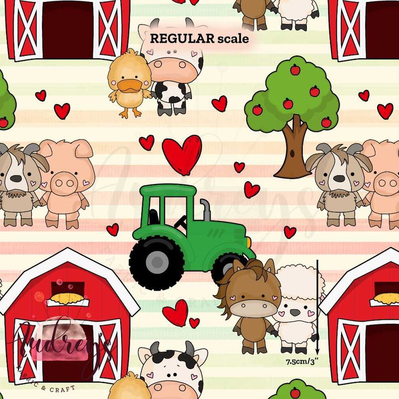 Nursery Farm | Digital-Print Cotton Woven | 145cm wide