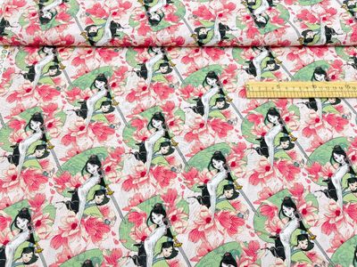 Mulan, Floral | Licensed Quilting Cotton | 112cm Wide