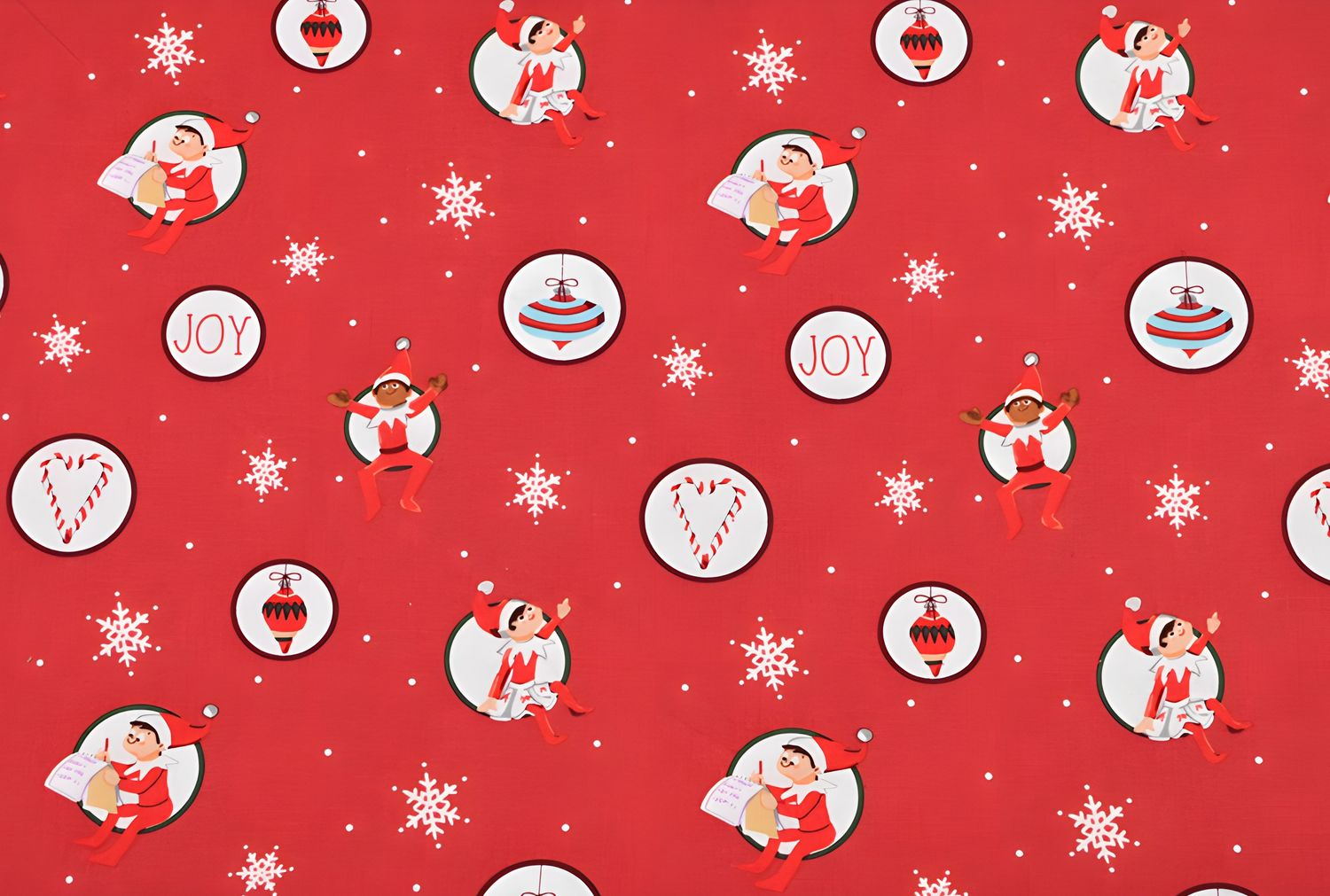 Elf on the Shelf, Red | Licensed Quilting Cotton | 112cm wide