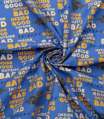 Friends Inside Good Outside Bad | Licensed Quilting Cotton | 112cm wide