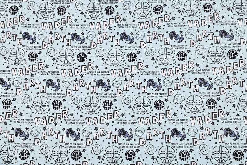 Darth Vader Doodles | Licensed Quilting Cotton | 112cm wide