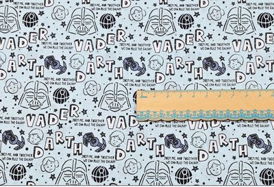 Darth Vader Doodles | Licensed Quilting Cotton | 112cm wide