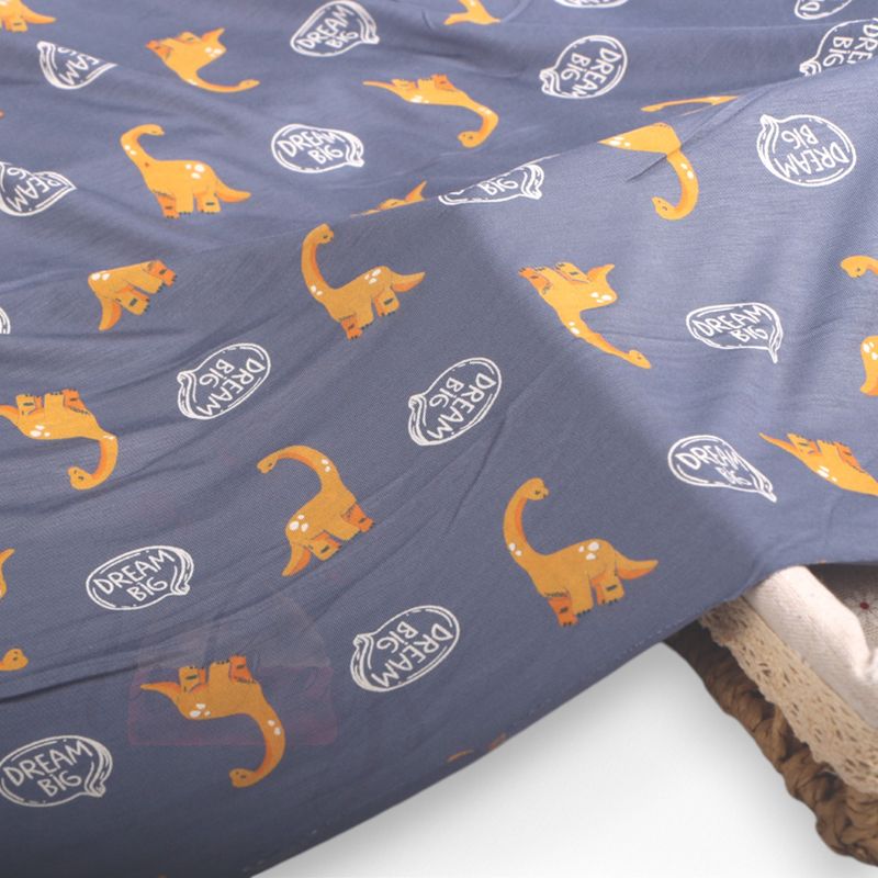 Dino, Dream Big | Modal Rayon Spandex Fabric | 170cm Wide