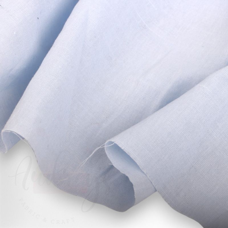 Light Blue | Cotton Linen Blend Slub Fabric