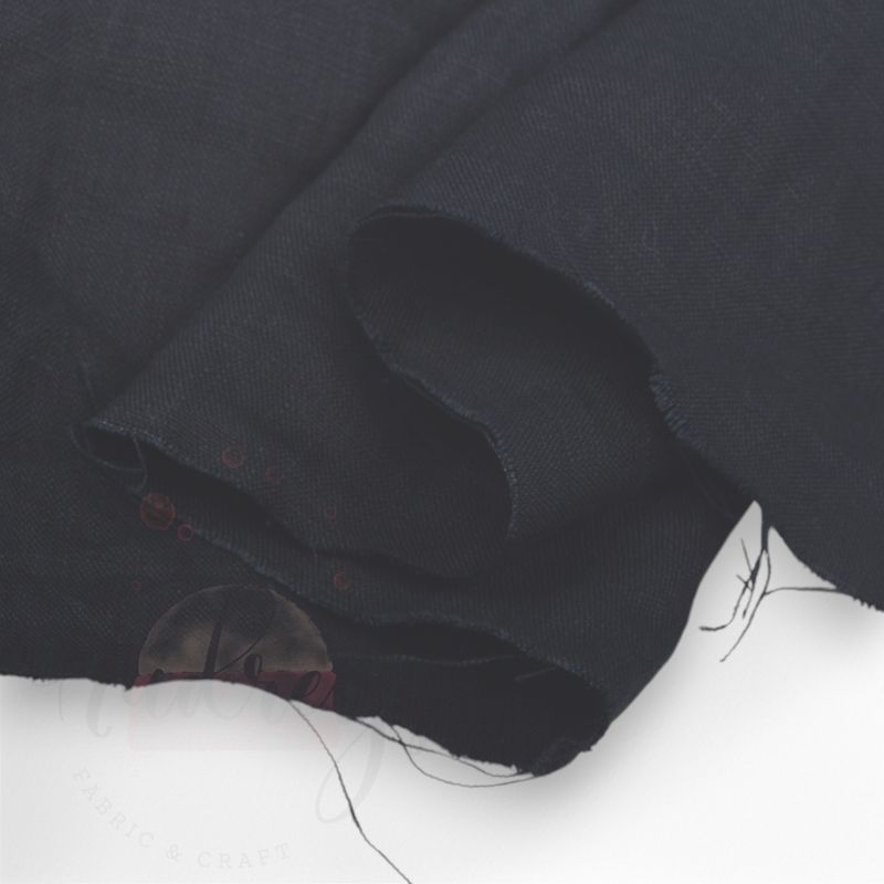 Dark Indigo | Linen Slub Fabric