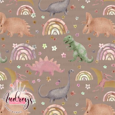 Boho Dinos, Mocha  | PRE-ORDER | Choose Your Own Base