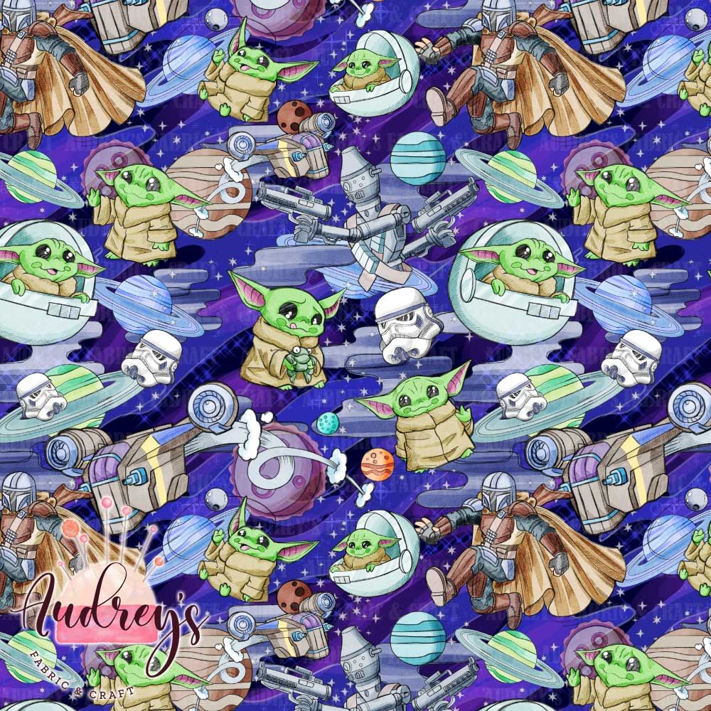 Baby Yoda Grogu Electric Blue | PRE-ORDER | Choose Your Own Base