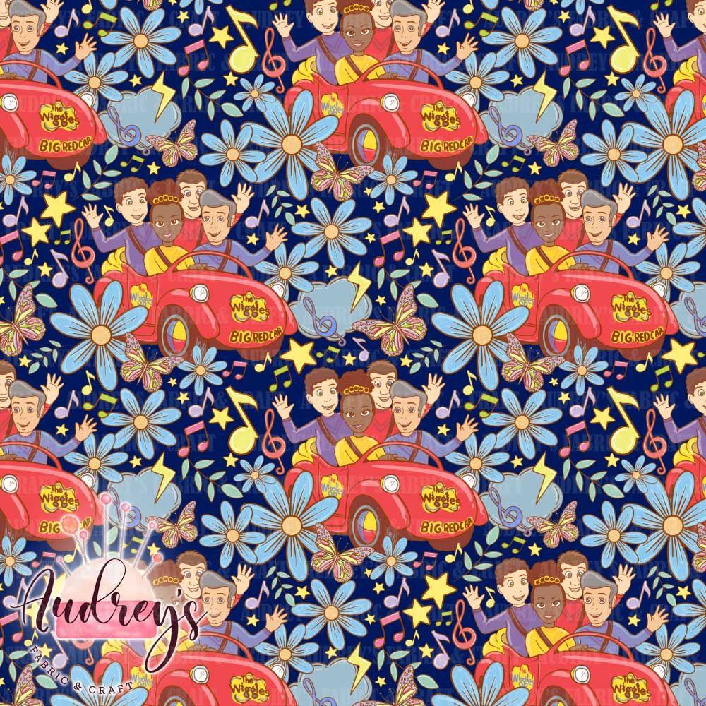 Wiggles, Floral Navy | PRE-ORDER | Choose Your Own Base