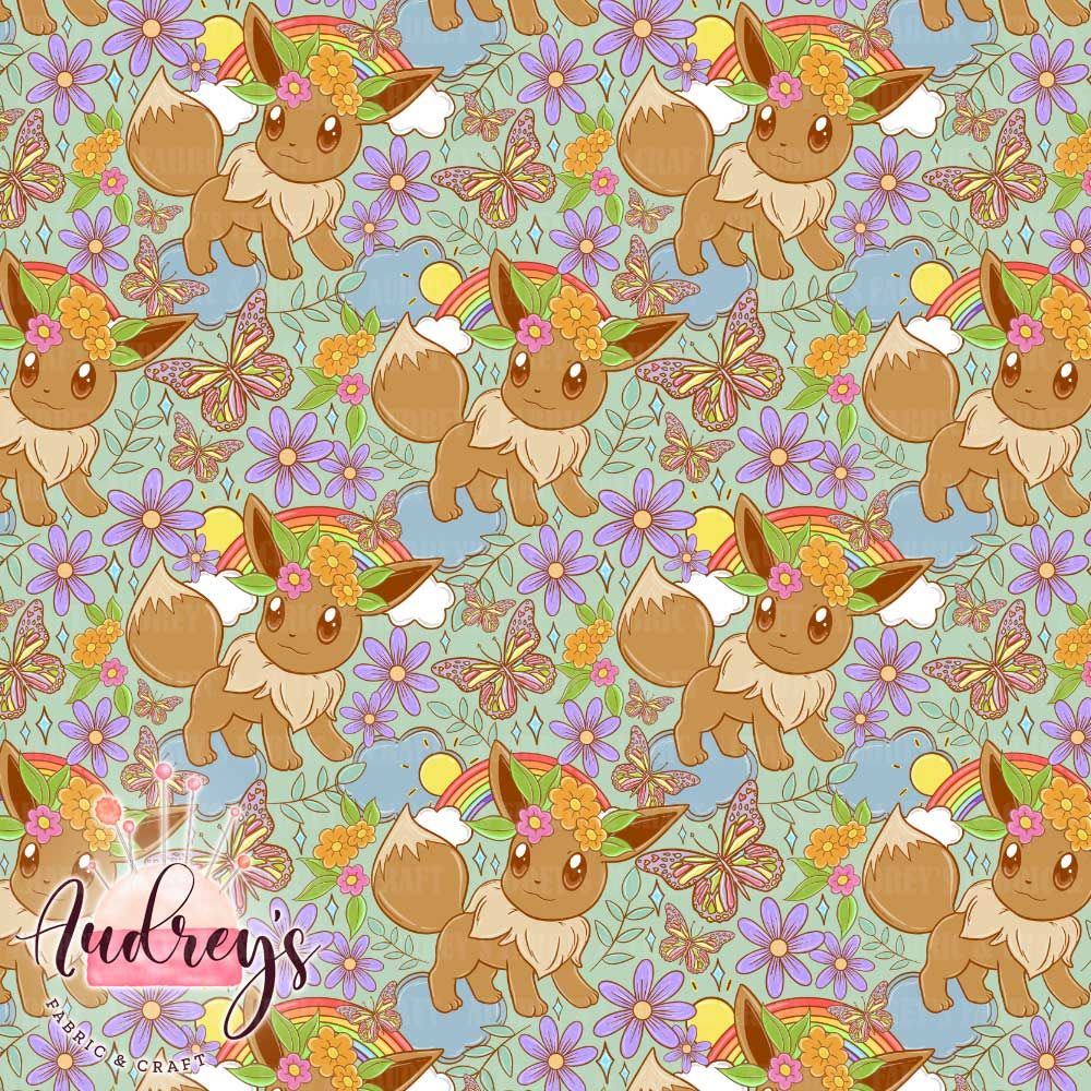 Eevee, Floral Green | PRE-ORDER | Choose Your Own Base