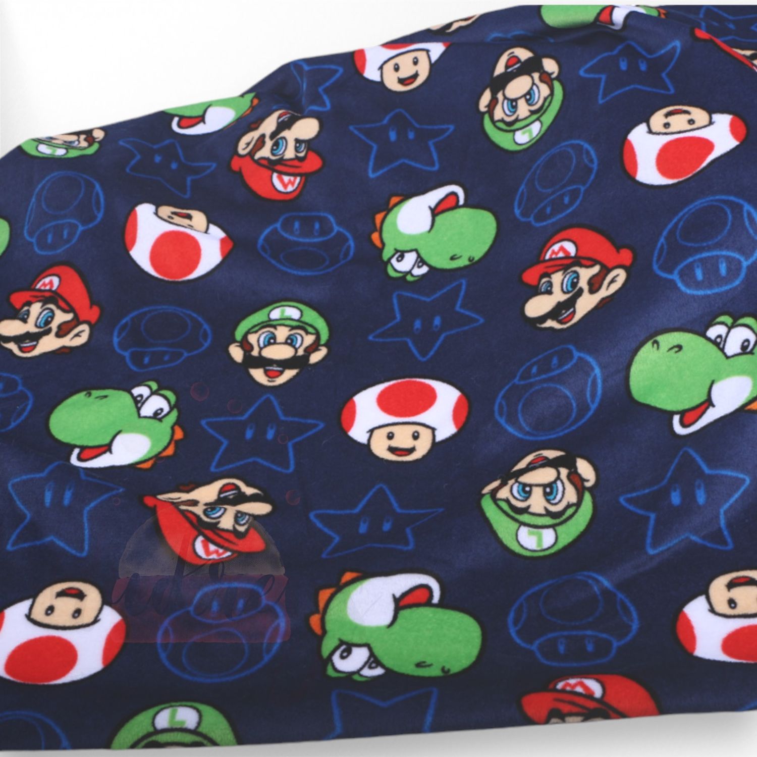 Mario &amp; Friends | Licensed Plush Minky Fleece Fabric | 180cm Wide
