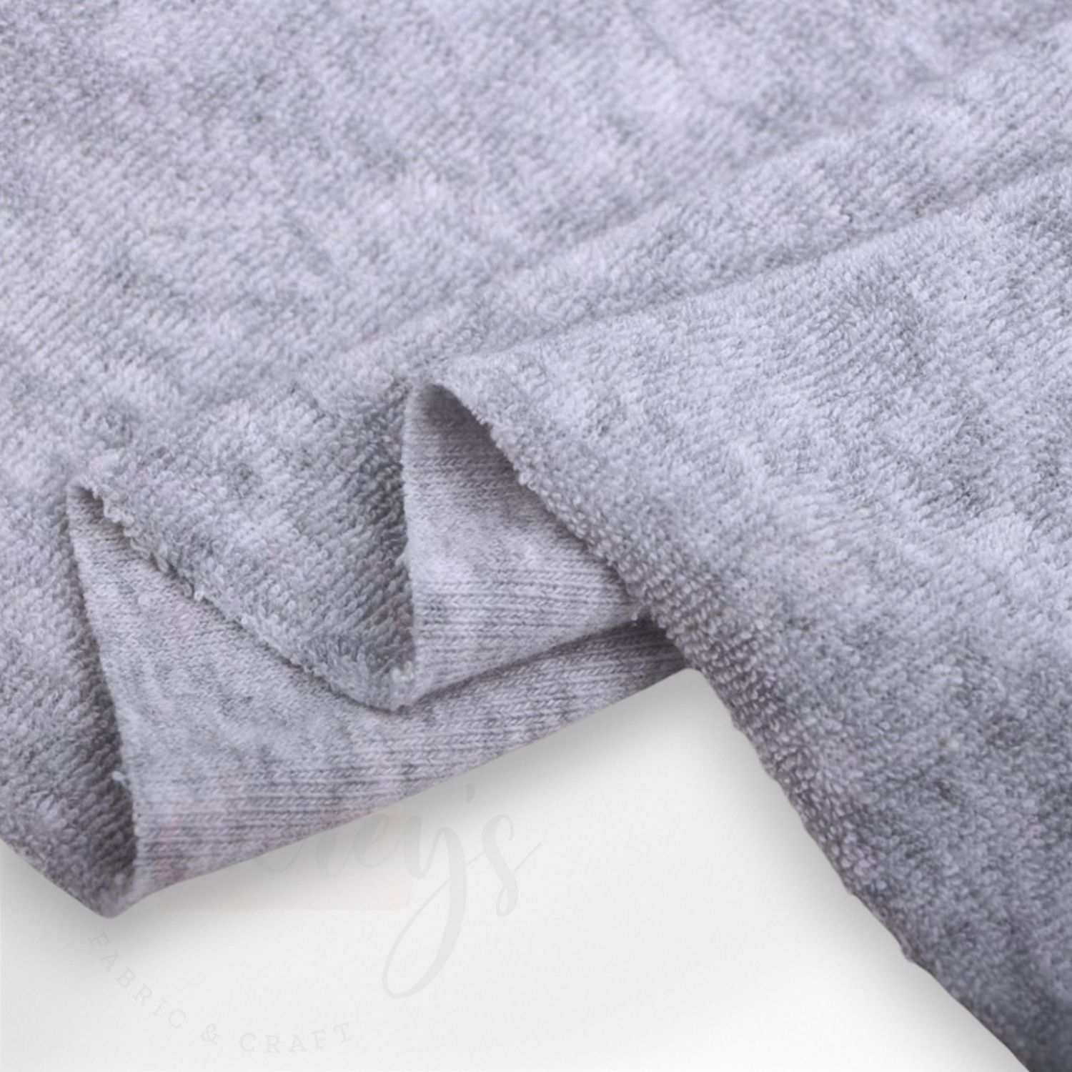 Marle Grey | Terry Towelling Fabric | 182cm Wide