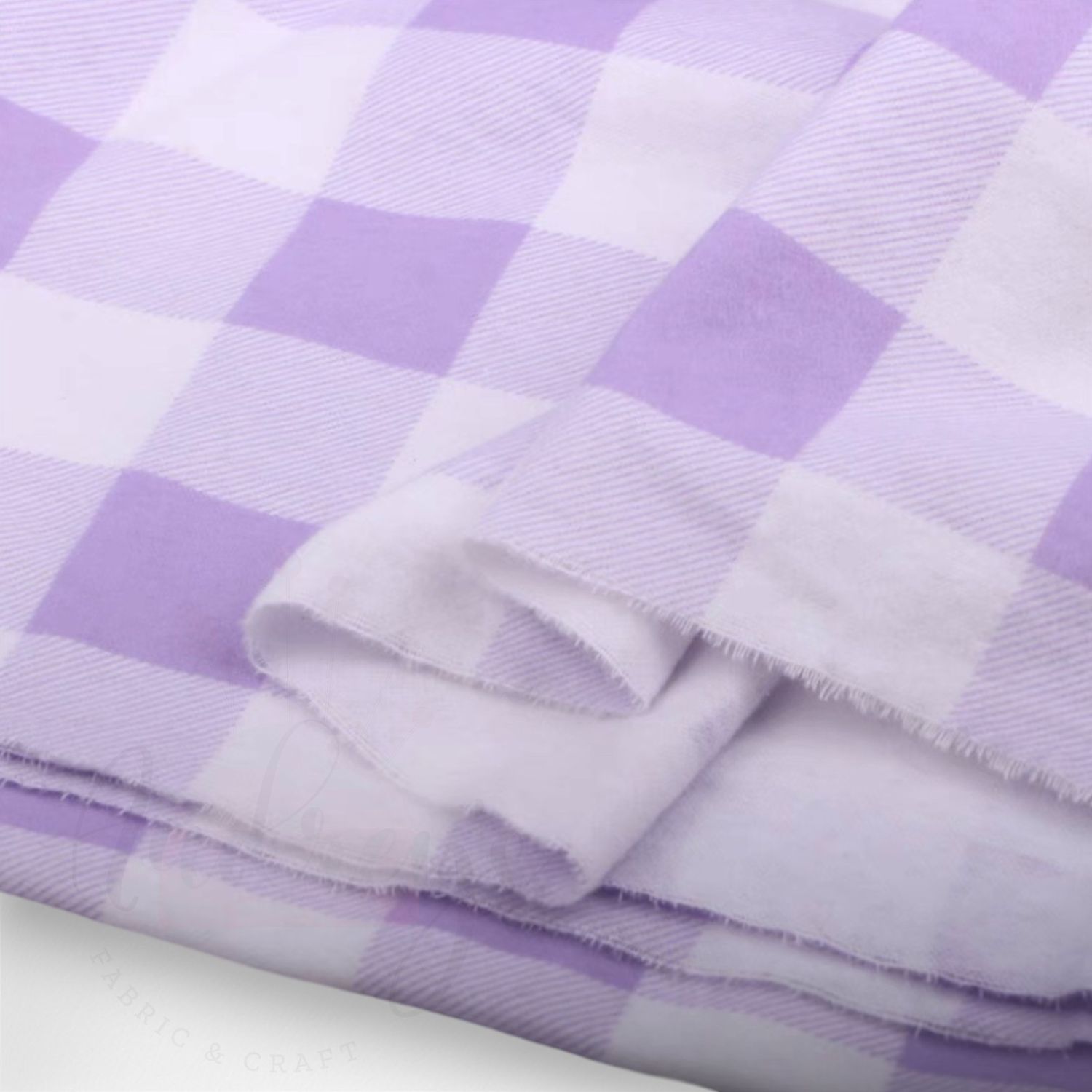 Purple Checks | Cotton Flannelette | 110cm wide