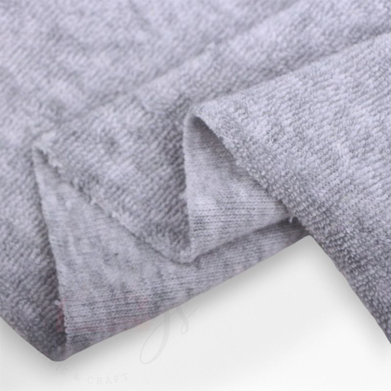 Marle Grey | Terry Towelling Fabric | 182cm Wide
