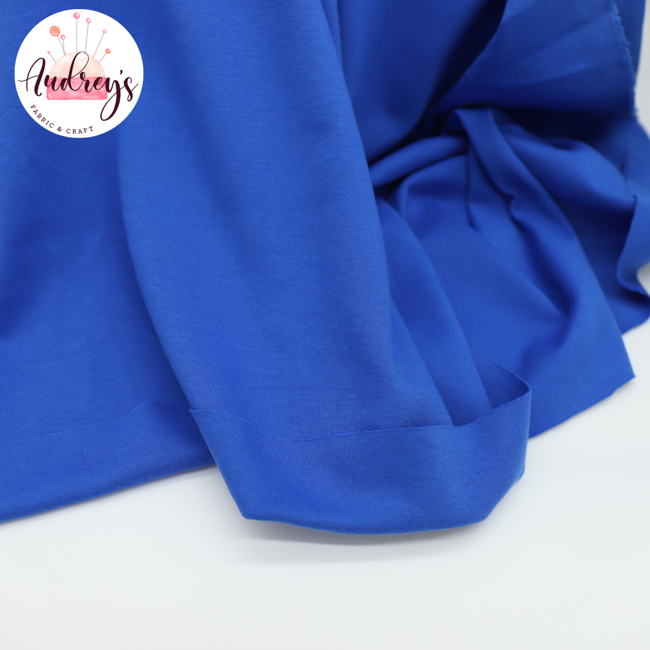 Electric Blue | Cotton Lycra Solid Fabric, 230gsm