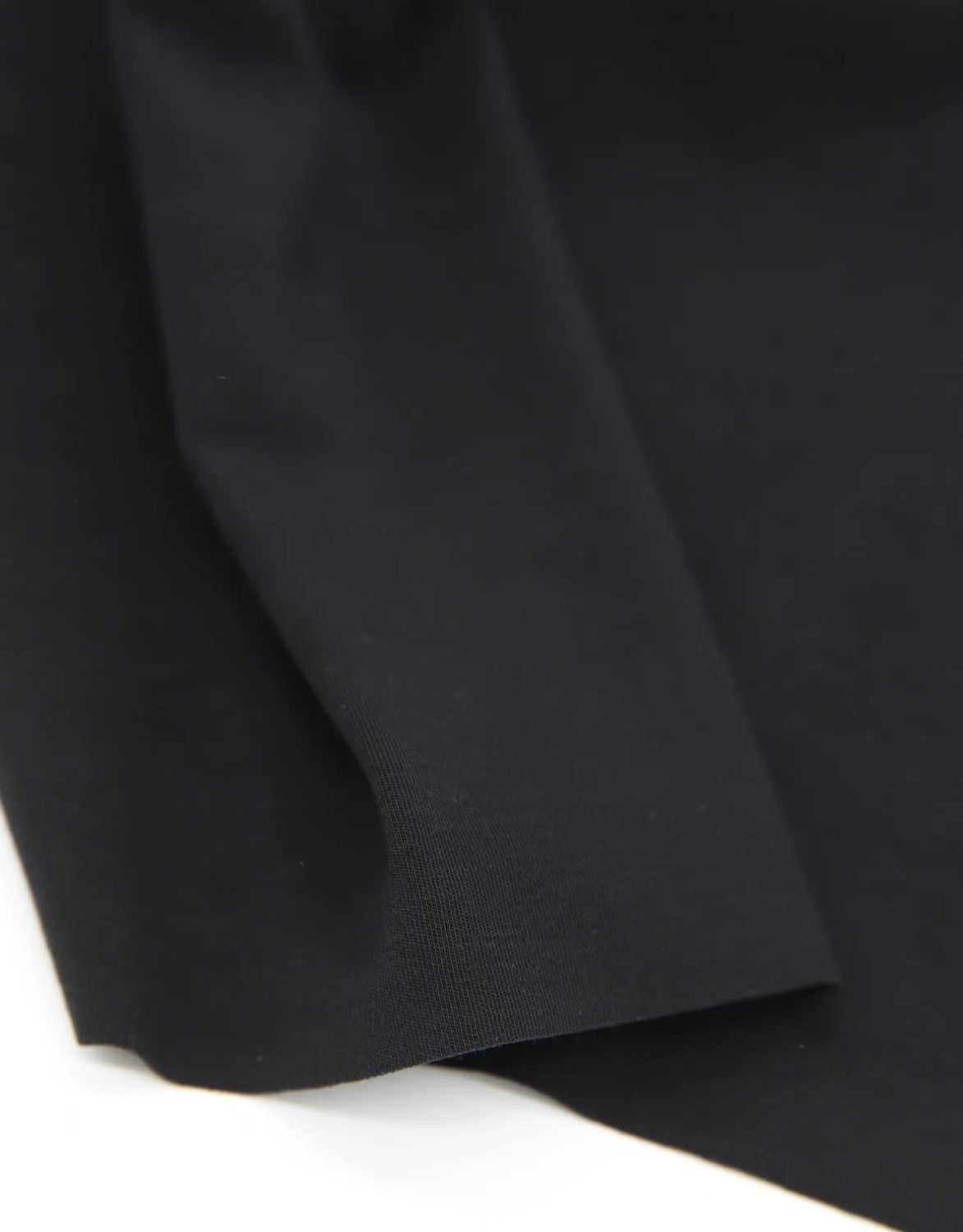 Black | Cotton Lycra Solid Fabric, 280gsm