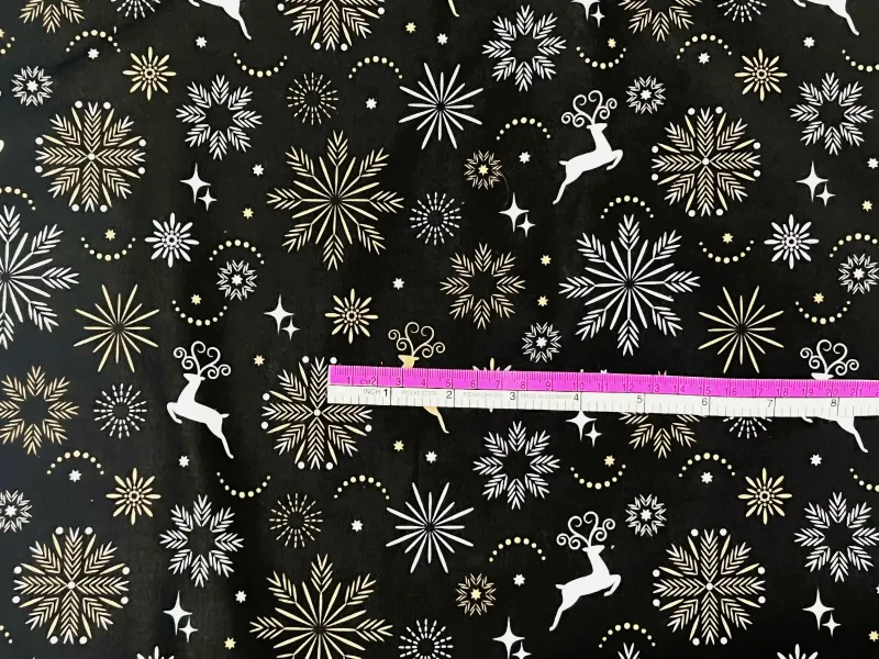 Xmas Deer &amp; Stars | Quilting Cotton | 112cm wide