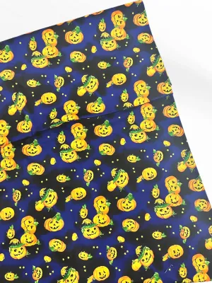 Jack-o'-lanterns on Navy | Quilting Cotton | 112cm wide