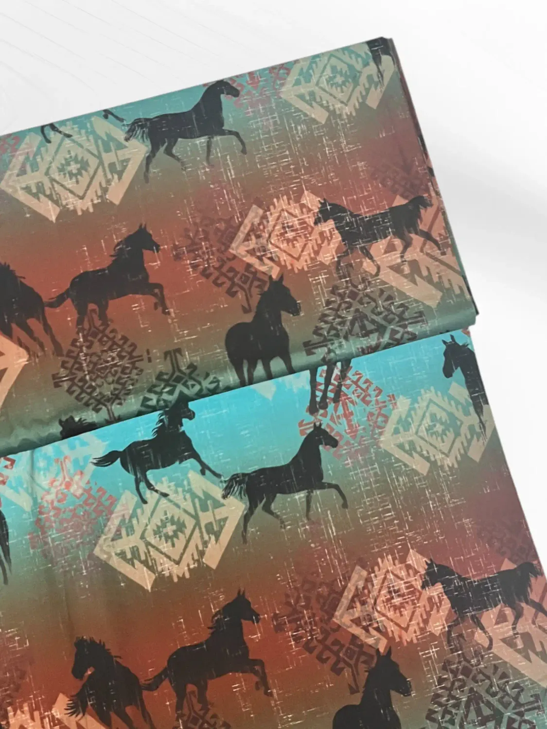 Western Stallion Silhouettes | Quilting Cotton | 112cm wide