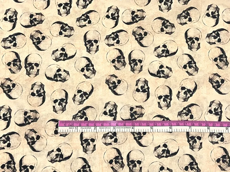 Vintage Skulls | Quilting Cotton | 112cm wide