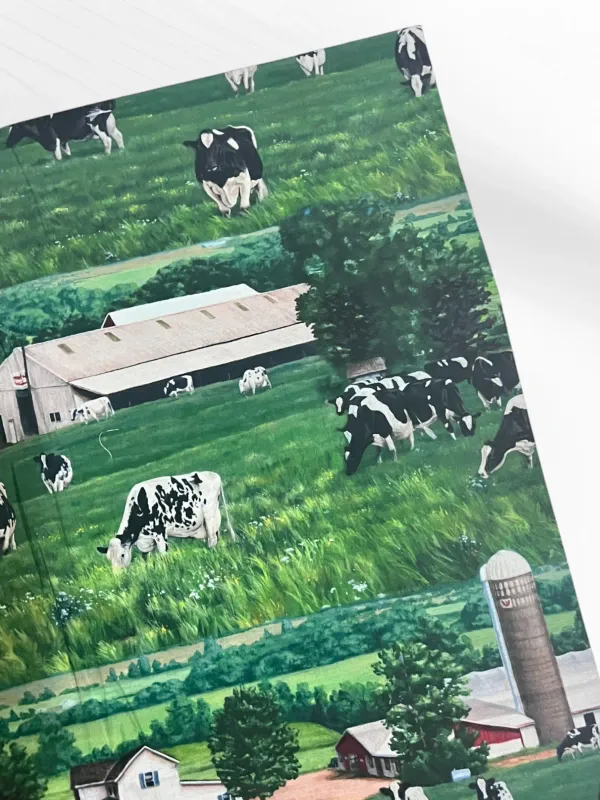 Grazing Holsteins Farmscape | Quilting Cotton | 112cm wide