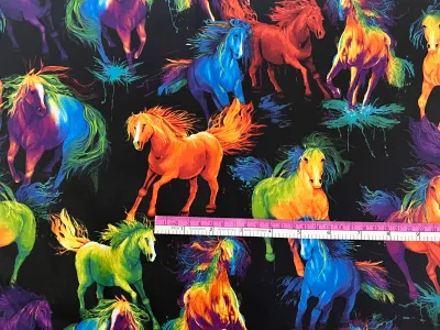 Painted Horses | Quilting Cotton | 112cm wide