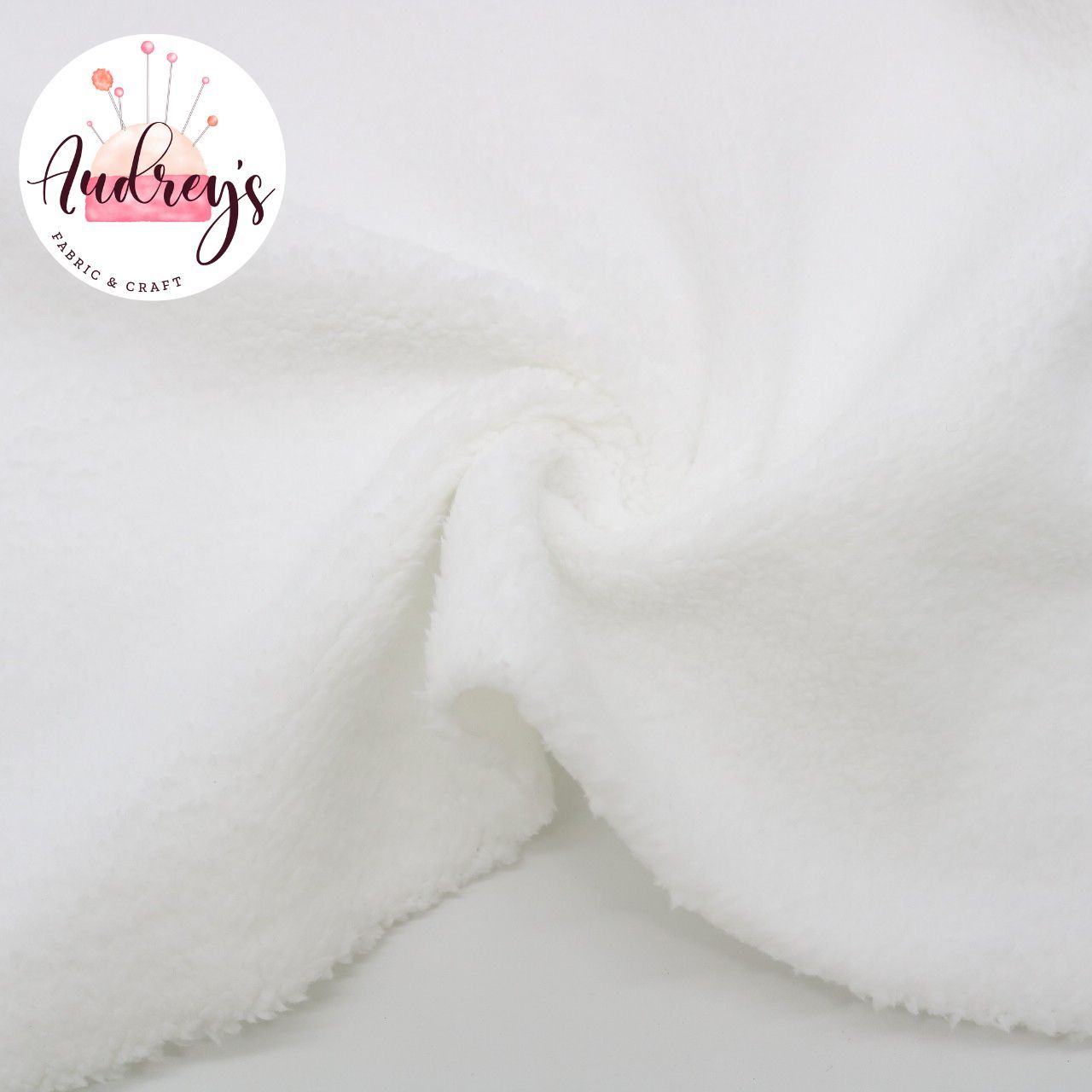 White | Sherpa Fleece Cuddle Plush Fleece | 155cm Wide