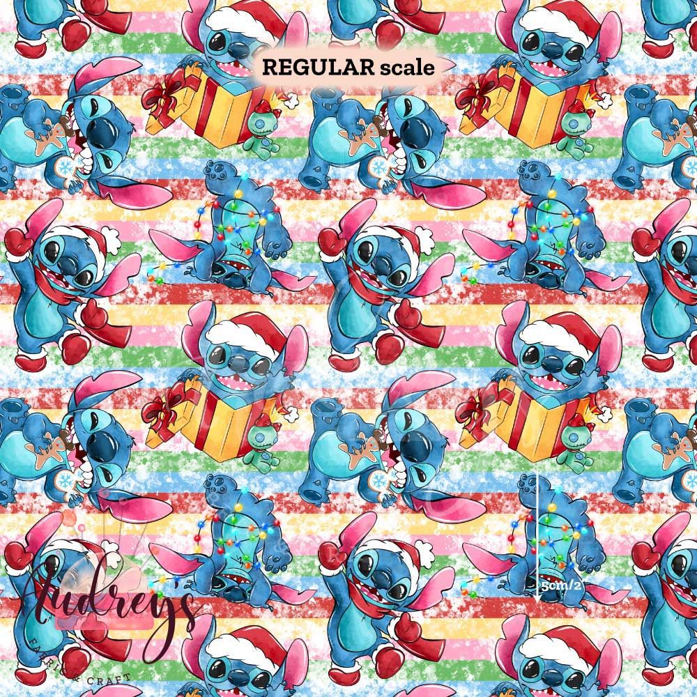 Stitch&#39;s Xmas | Digital Print Custom Cotton Woven | 145cm wide