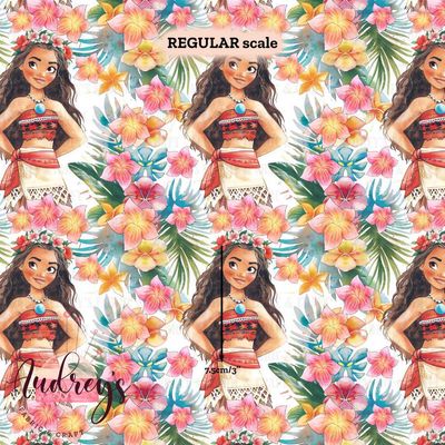 Moana Watercolour | Digital Print Custom Cotton Woven | 145cm wide