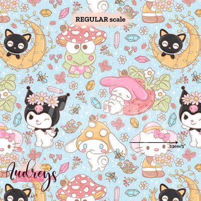 Cottagecore Sanrio | Digital Print Custom Cotton Woven | 145cm wide