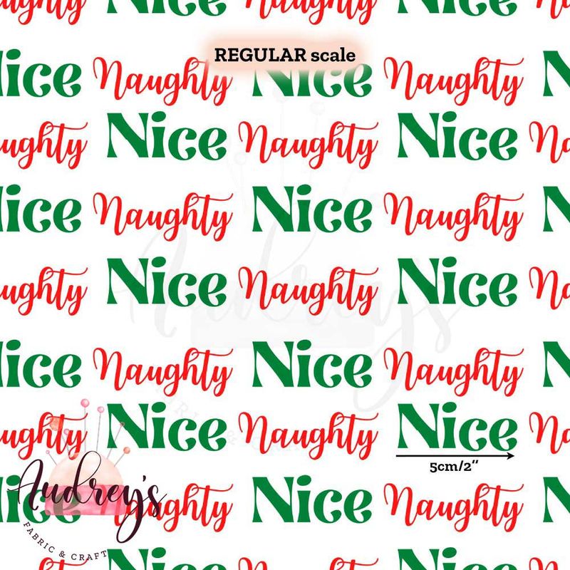 Naughty or Nice | Digital-Print Custom Cotton Woven | 145cm wide