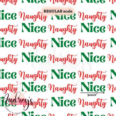 Naughty or Nice | Digital-Print Custom Cotton Woven | 145cm wide