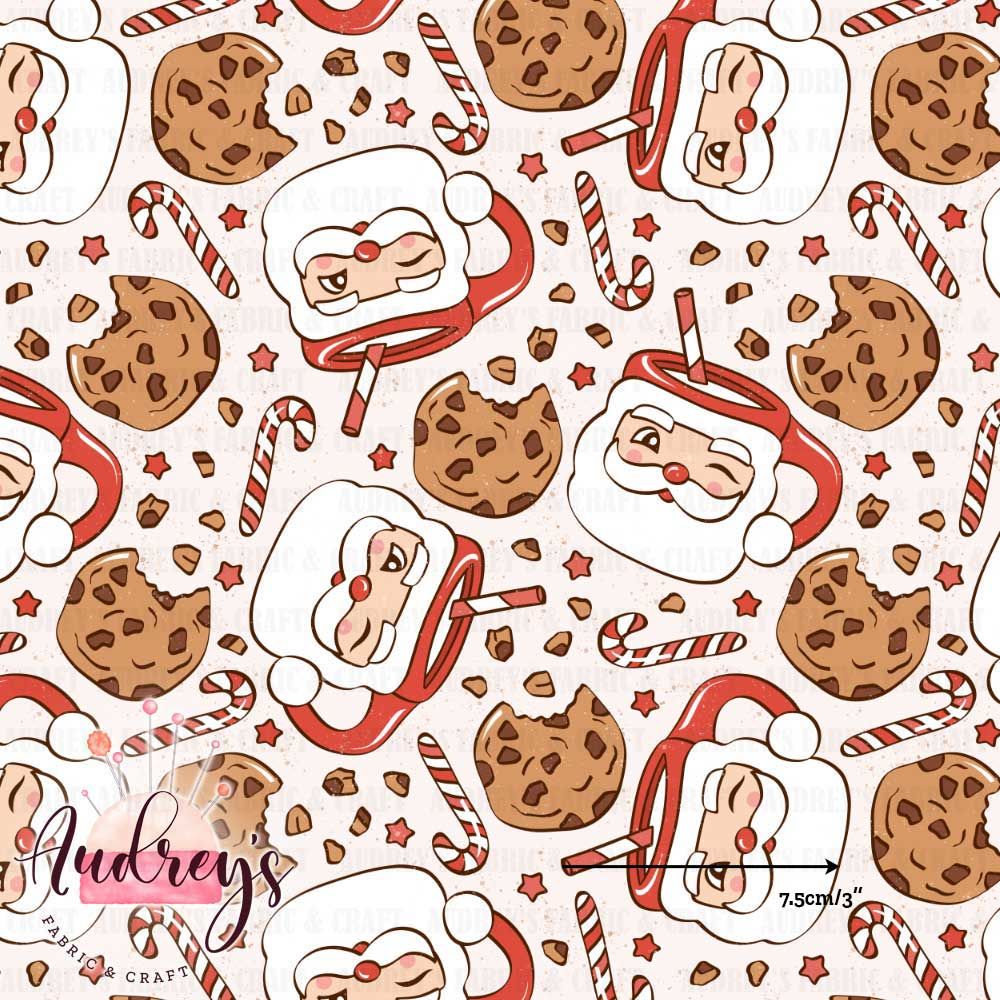 Cookies and Santa | Digital-Print Custom Cotton Woven | 145cm wide